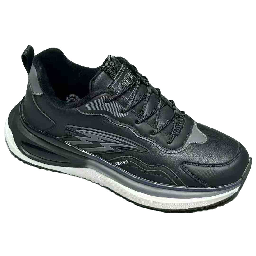 2025 New Winter Leather Waterproof Warm Soft-Soled Sports Shoes Shock-Absorbing and Wear-Resistant Running Shoes