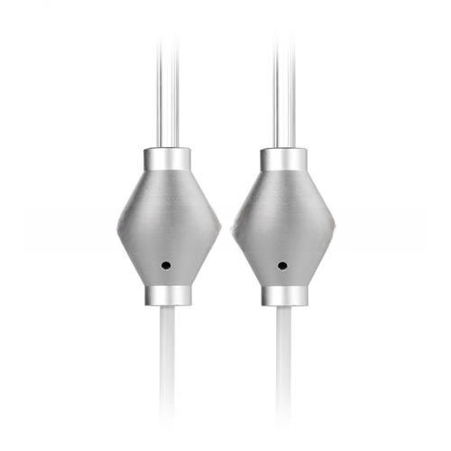 3.5 Mobile Phone Vacuum Radiation-Proof Air Duct Earphones Bilateral with Microphone Catheter Earphones White