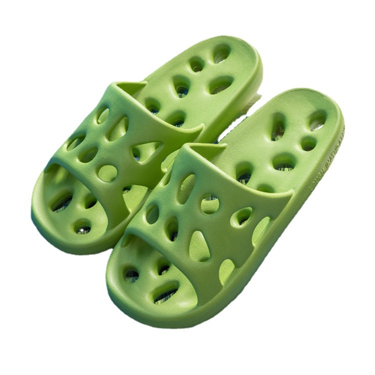 Lidani Home Slippers Wholesale Leakage Hole Bathroom Drag Women's Summer Bath Quick-drying Couple Soft Flop Slippers Men's Hair