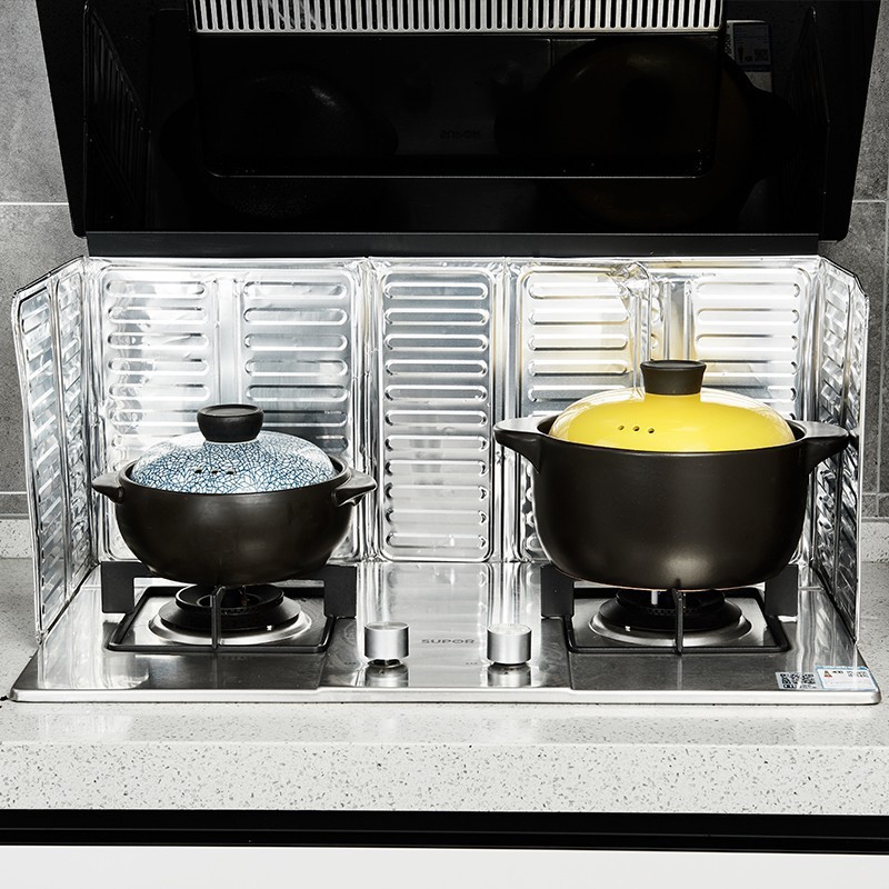 Gas stove aluminum foil oil baffle insulation board kitchen cooking oil baffle household stove splash oil baffle multi-size