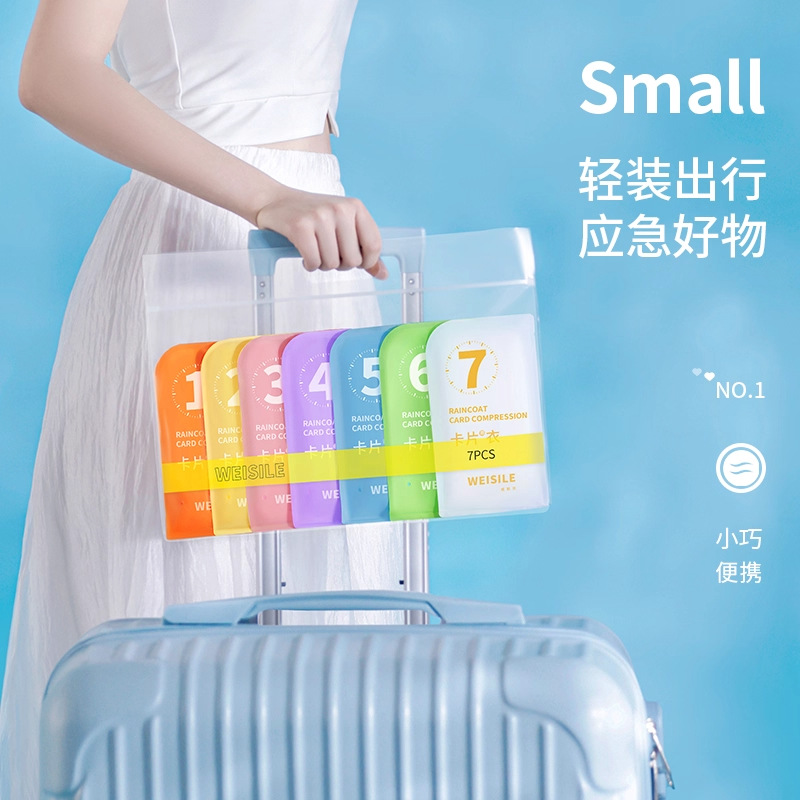 Disposable Raincoat Children's Adult Portable Compressed Outdoor Travel Mountain Climbing Rainproof Long Thickened Card Poncho