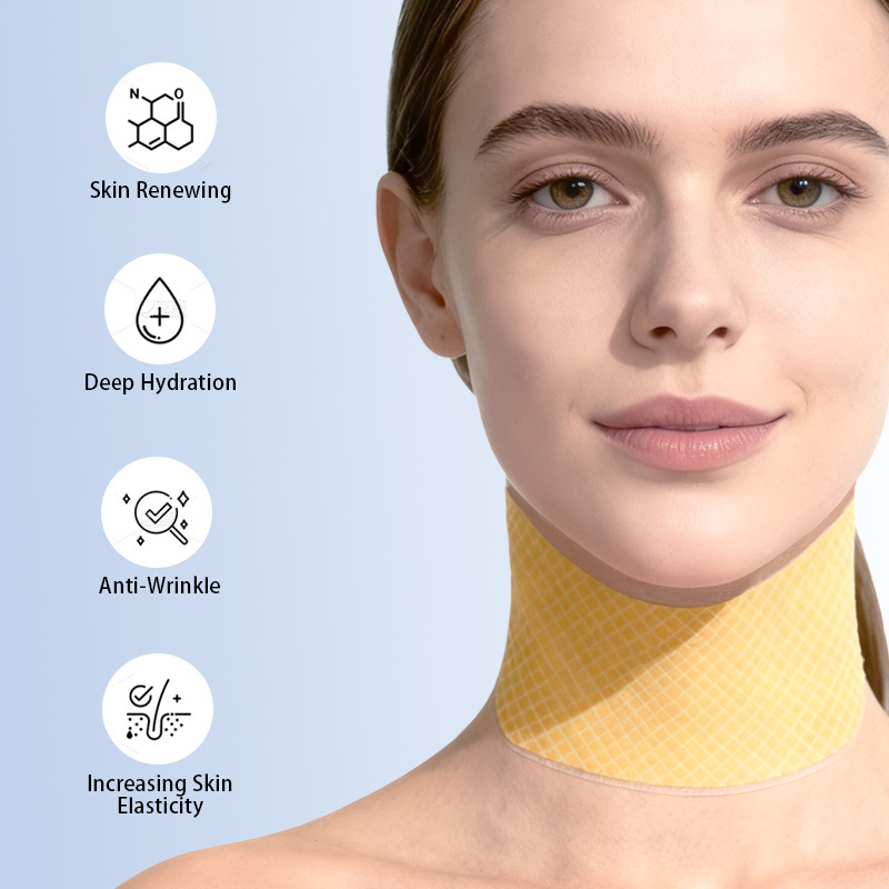 Oem Customized Collagen Neck Mask Backlog Sheet Neck Care Mask Oem Moisturizing Soothing Neck Mask Processing