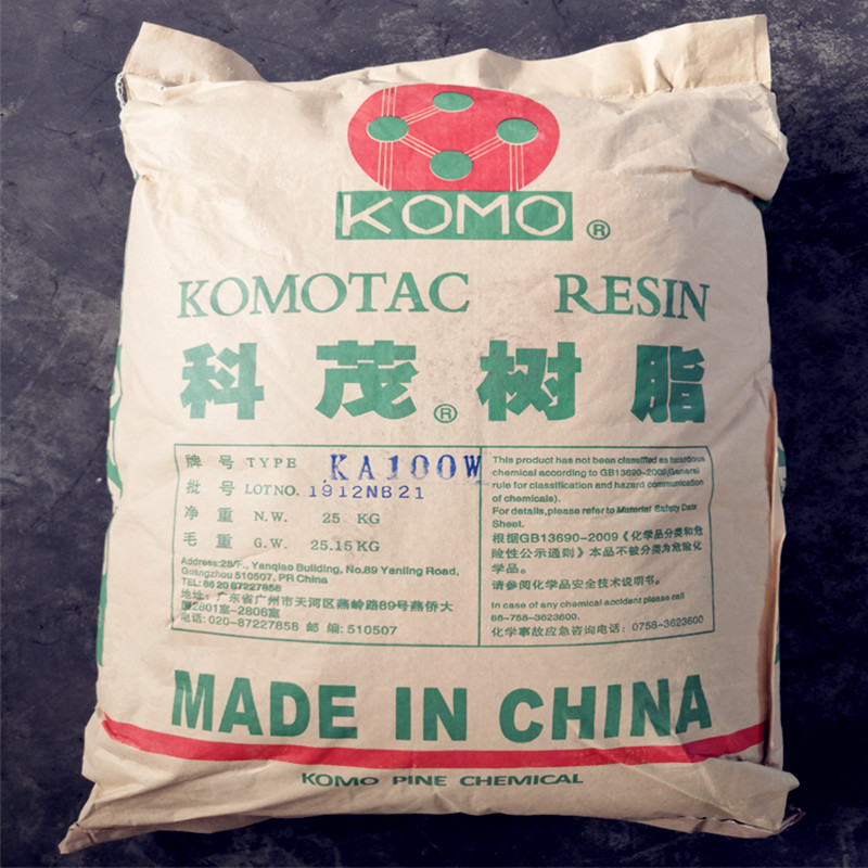 Ka100W Rosin Viscosifying Resin Water White Granular Good Initial Viscosity High Softening Point Hot Melt Adhesive Industry