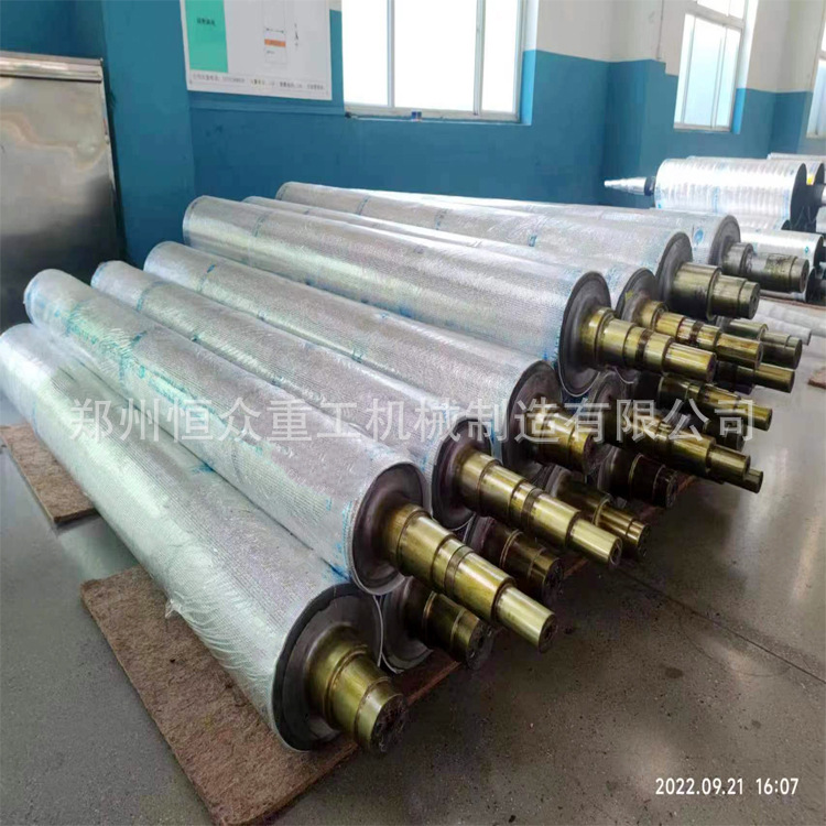 Polyurethane Industrial Wear-Resistant Rubber-Coated Roller, Metallurgical Silicone Rubber Roller, Galvanized Wire Clamp Delivery Roller