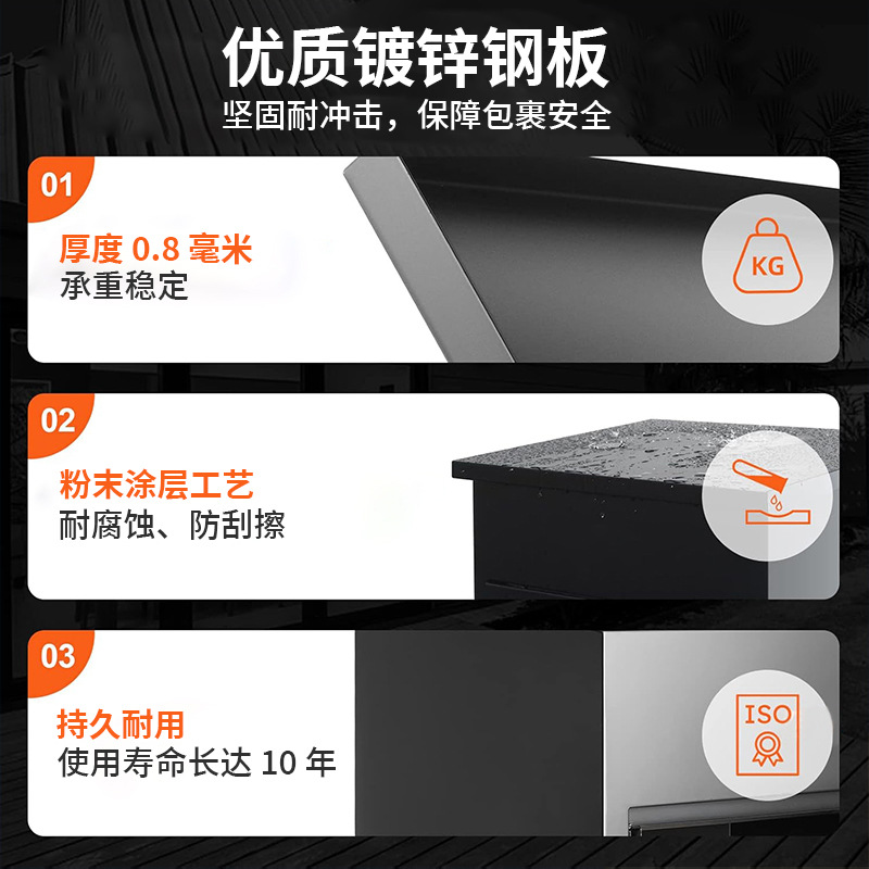 European and American Outdoor Express Cabinets, Home Wall-Mounted Letter Boxes, Amazon Cross-Border Small Parcel Boxes, Factory Customization