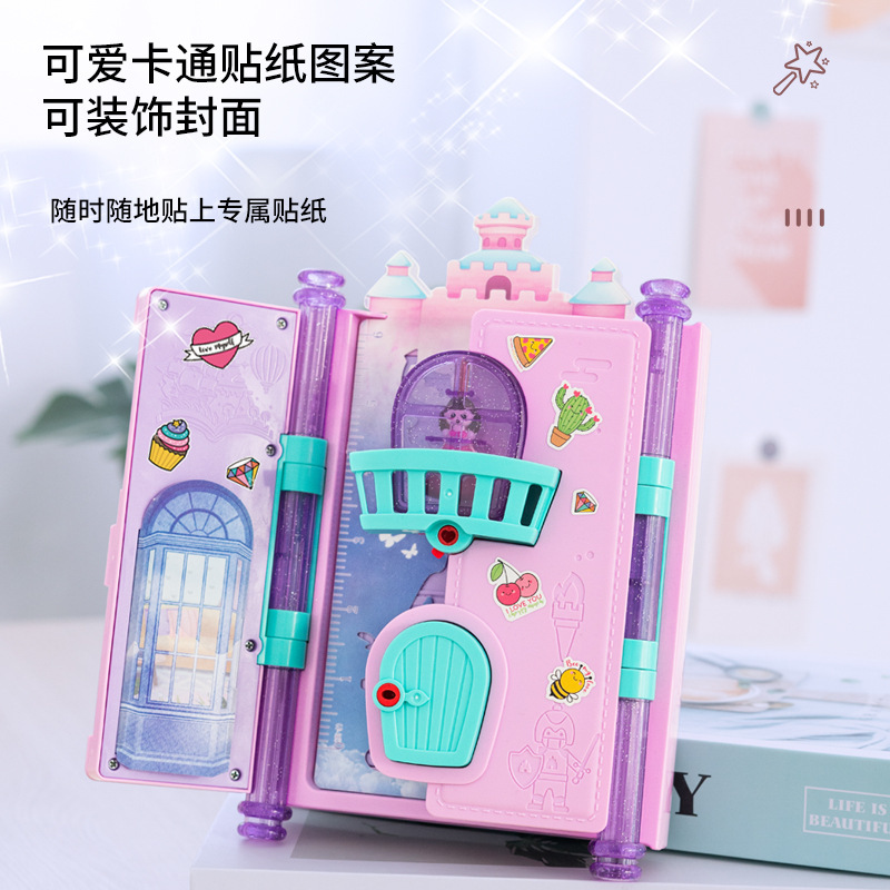 Children's Magic Book Magic Castle Play House Toy Stationery Japanese and Korean Style Cartoon Stickers Blind Box Disassembly Fun