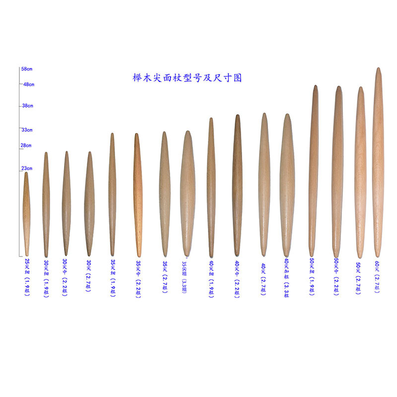 Точеная скалка из бука для теста и пельменей