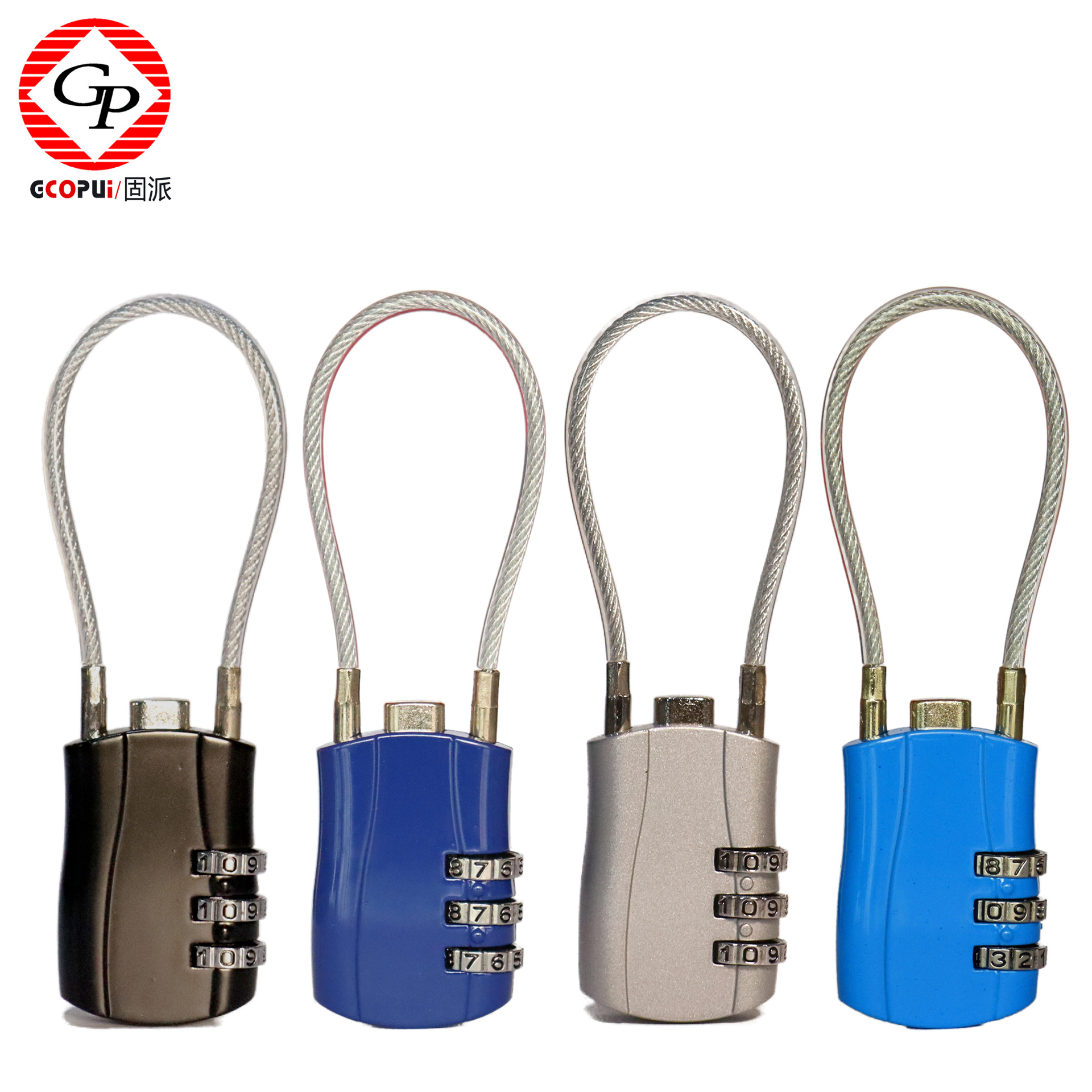 Motorcycle helmet lock anti-theft code lock lengthened wire rope electric car lock mountain bike code padlock