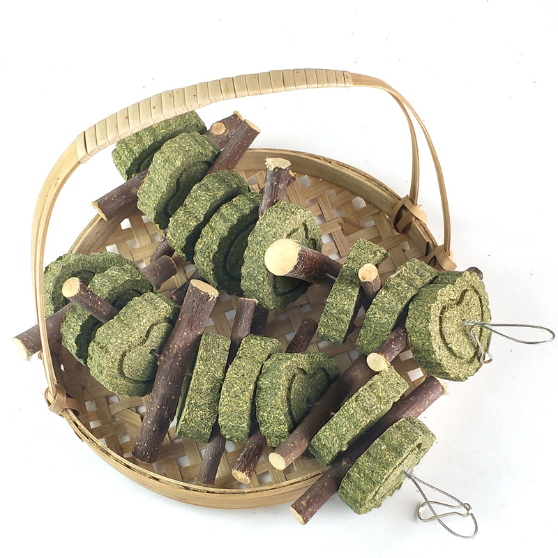 Grass cake apple branch grass ball molars string grass cake string rabbit bite string Dutch pig molars snacks pet supplies wholesale