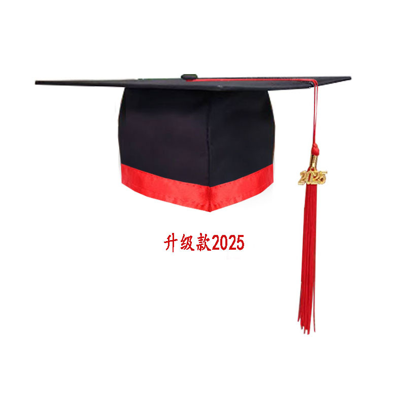 Manufacturer Wholesale Printed School Emblem 18-Year-Old High School Graduation Doctor 18-Year-Old Adult Ceremony Hat College Student Bachelor's Hat
