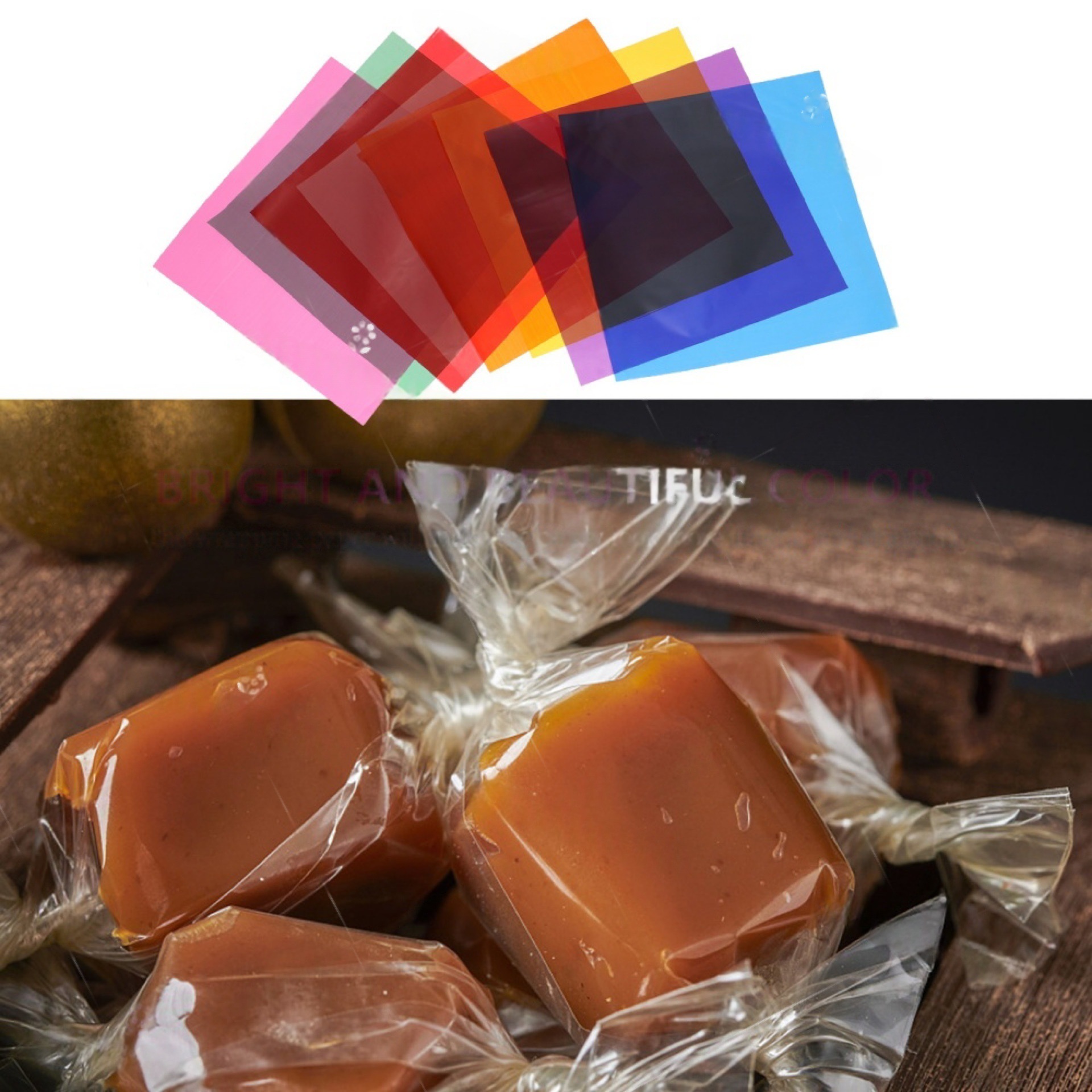 Цветная целлофановая бумага для упаковки конфет, ручная работа, материалы для детского сада