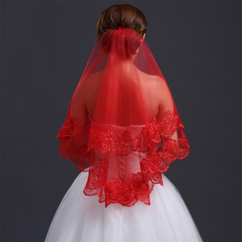 Bridal Veil 3m White Single Layer Lace Computer Lace Veil Wedding Veil Manufacturer Wholesale
