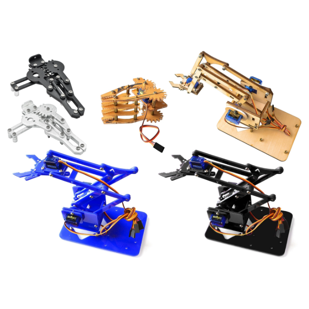 Манипулятор Робот Рука DIY Комплект Обучения Акриловый Набор Maker Одноклешня Без Рулевого Механизма