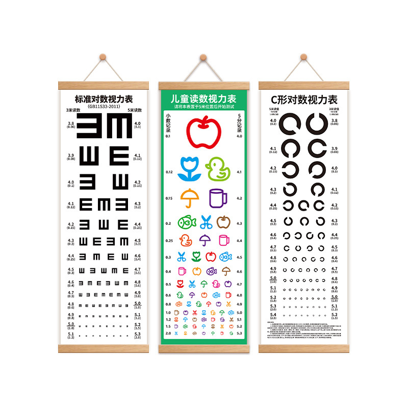 Coated National Standard Vision Chart Color International Standard Vision Chart Logarithmic Wall Chart Children's Vision Chart Air Force Vision Chart