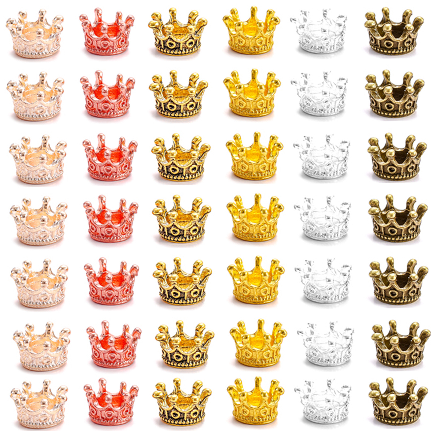 Ручные аксессуары для ювелирных изделий DIY из сплава, подвеска в виде стереокороны, маленькая корона, аксессуары для ожерелья и браслета