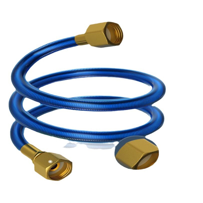 304 stainless steel bellows hose cold and hot water pipe water heater high pressure outlet water inlet high temperature resistant 4 points connecting pipe