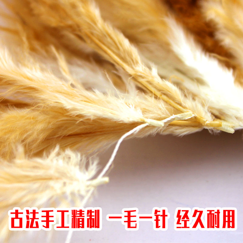 Handmade Real Chicken Feather Old-Fashioned Duster for Dust Removal and Dust Sweeping, Thickeneded and Non-Shedding Cleaning Artifact, Retractable Feather Duster