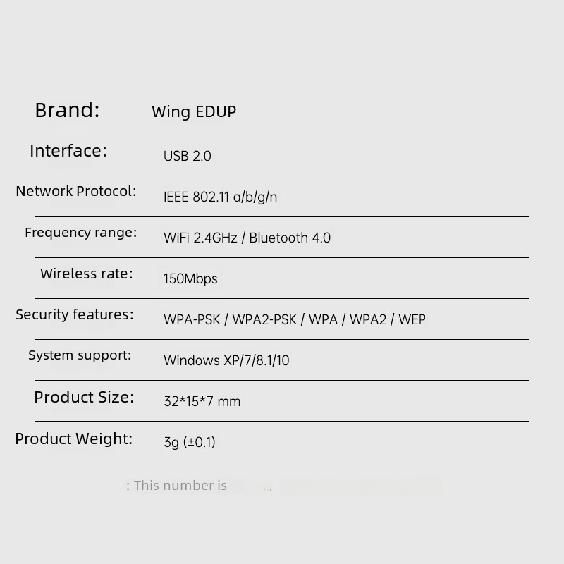 USB Small Mini Wireless Network Card Bluetooth Adapter Network Card Bluetooth Two-In-One Rtl8723Bu Chip