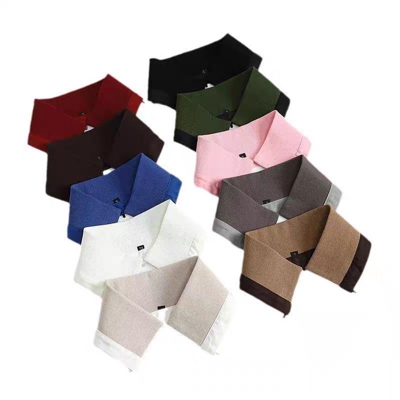Detachable Collar for Winter Thick down Jackets and Cotton Coats, Pure Cotton Knitted Coarse Ribbed Pullover Collar Protector, Washable and Dirt-Resistant Collar Cover