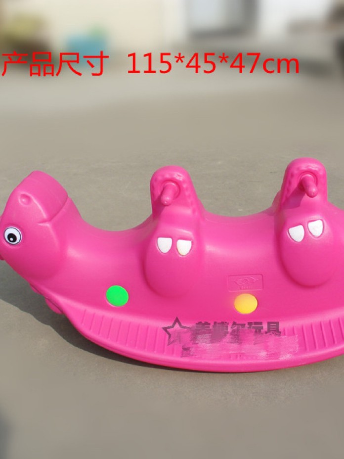 Special offer double wooden horse children's toy indoor seesaw kindergarten plastic rocking horse double rocker