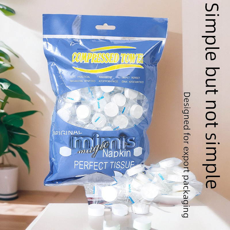 Travel Portable Face Towel Non-Woven Beauty Cleansing Towel 100Pcs Disposable Compressed Towel Pure Cotton Portable