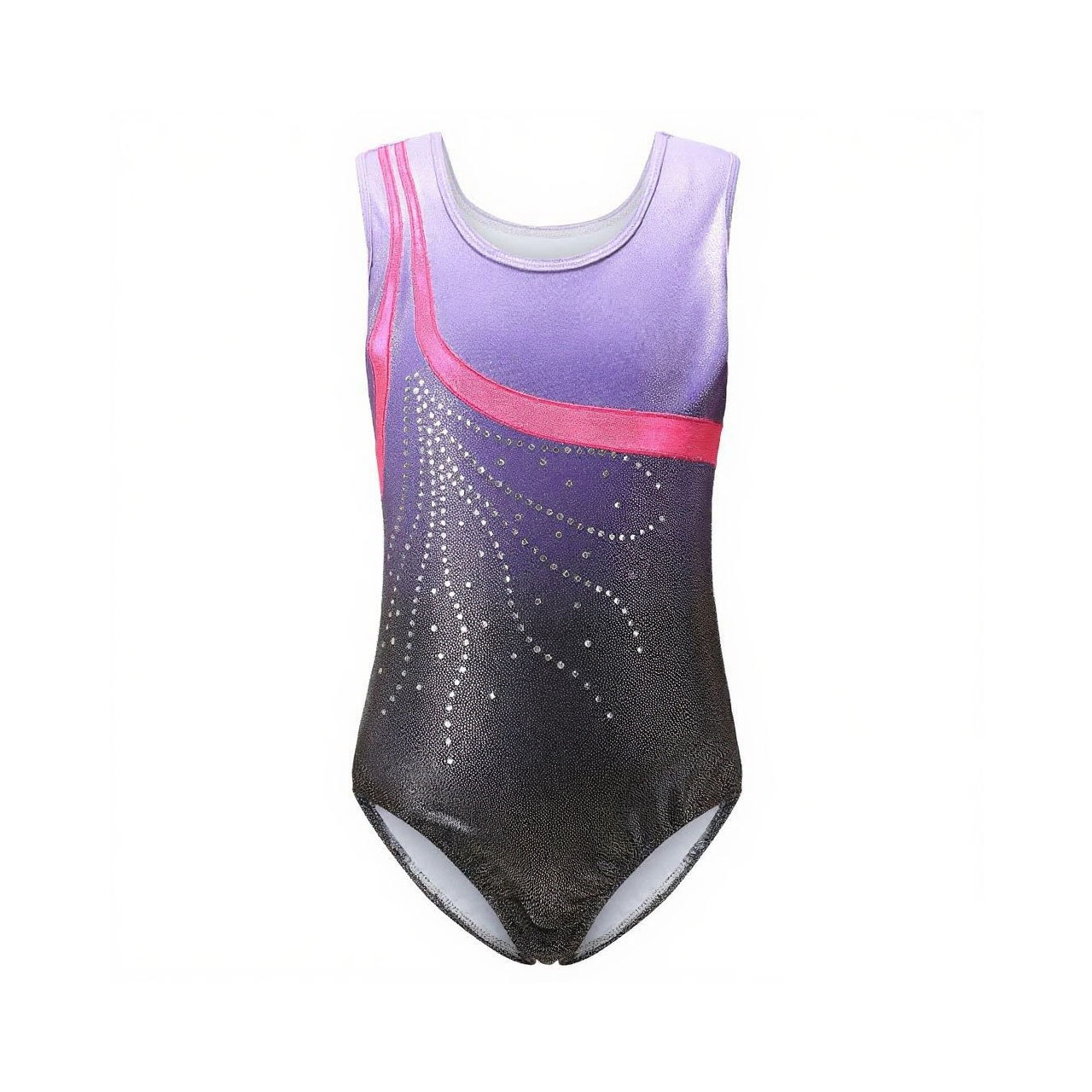 Cross-Border Children's Gymnastics Suit with Diamond Splicing Technology, Girls' Triangle One-Piece Exercise Suit, Sleeveless Ballet Dance Suit