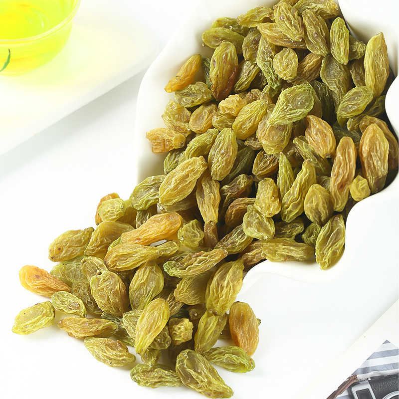 Xinjiang non-nuclear White green raisin 500g bag medium fruit Turpan seedless green dry bulk/bag wholesale