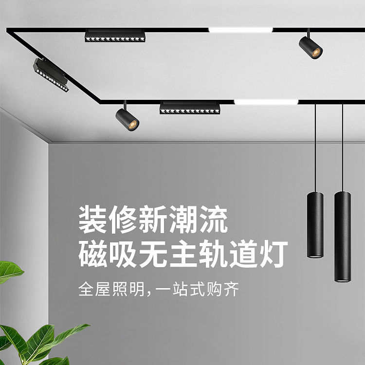 Magnetic Track Light Embedded Main Light Home Living Room Ceiling Concealed Hotel House New Led Line Light