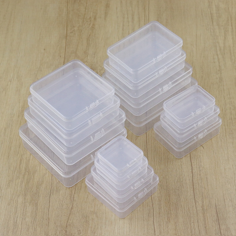 Transparent PP box rectangular plastic box parts box mobile phone storage tool Mini small size storage box fishing gear