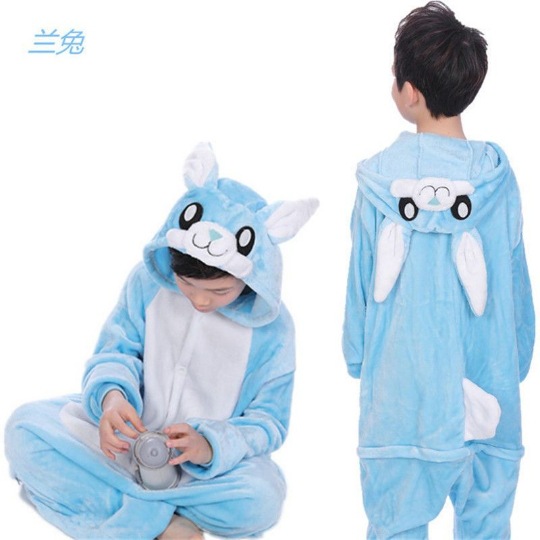 Autumn and Winter Cute Cartoon Children's Komatsu Bear Siaman Pajamas Cheshire Cat Fire Dragon Men's and Women's Couple's Home Clothes Flannel