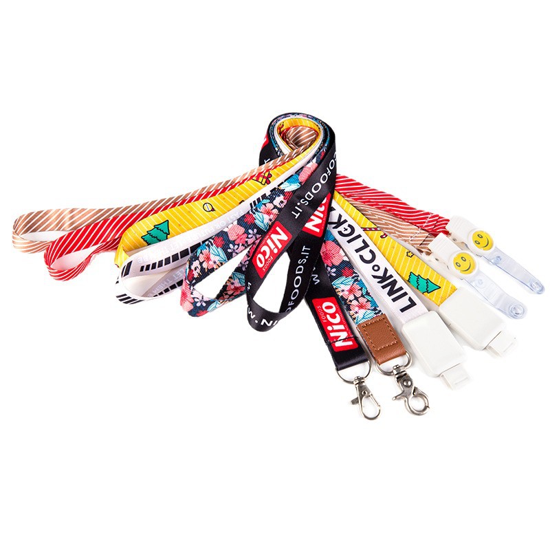 Customized Lanyard for Heat Transfer Work Id Card Holder, Badge Holder, Phone Strap, Water Bottle Strap, Polyester Screen-Printed Work Badge