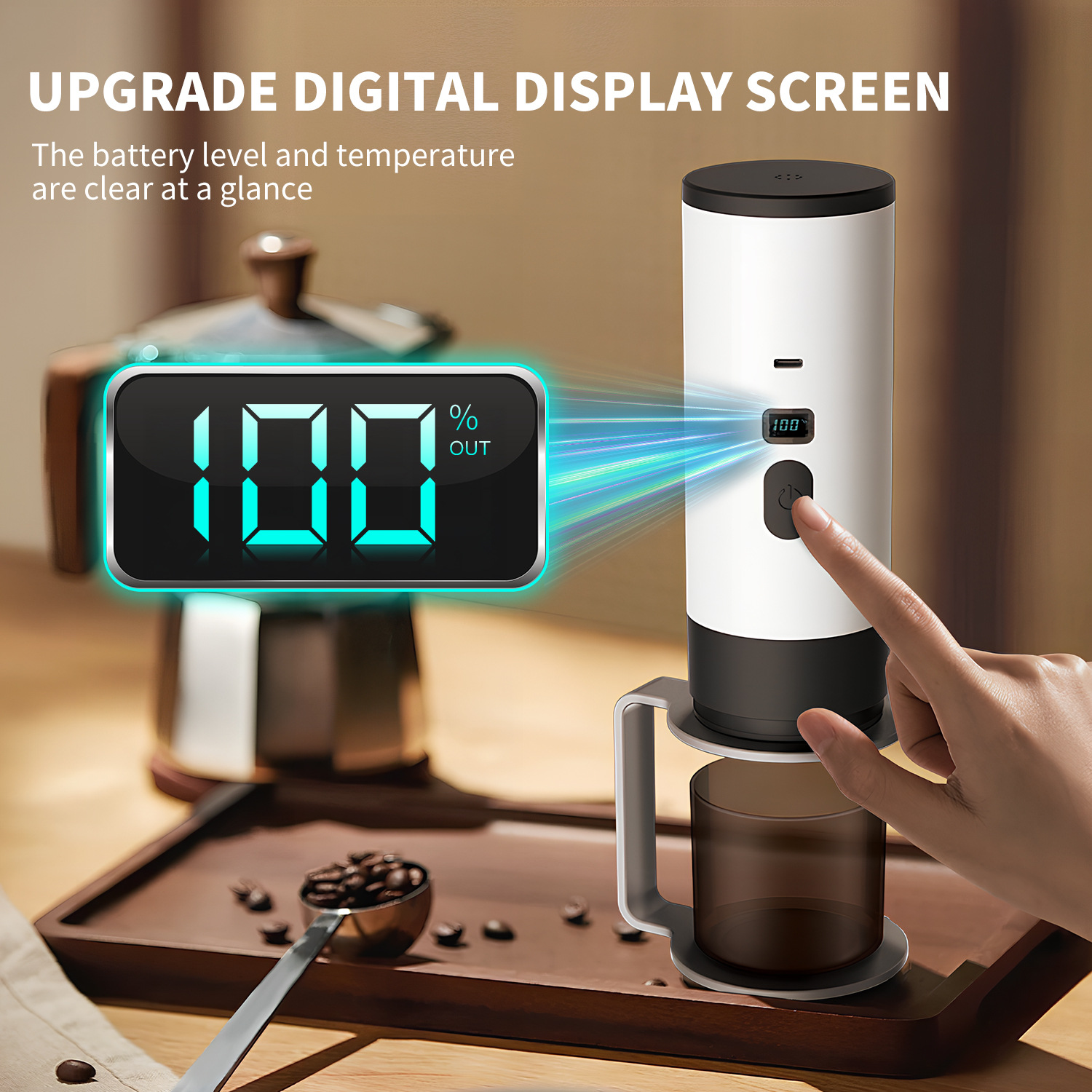 Outdoor Wireless Portable Espresso Coffee Machine Car Electric Espresso Capsule Small Portable Coffee Machine Household