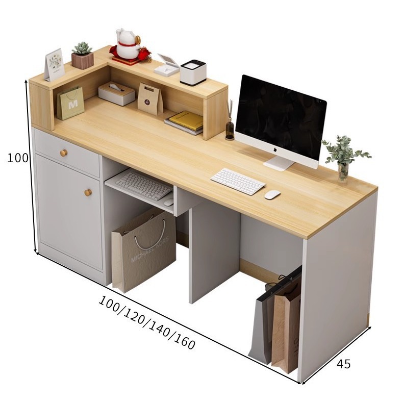 Reception Desk Bar Table Cashier Shop Small Simple Modern Supermarket Clothing Store Shop Restaurant Front Desk Table