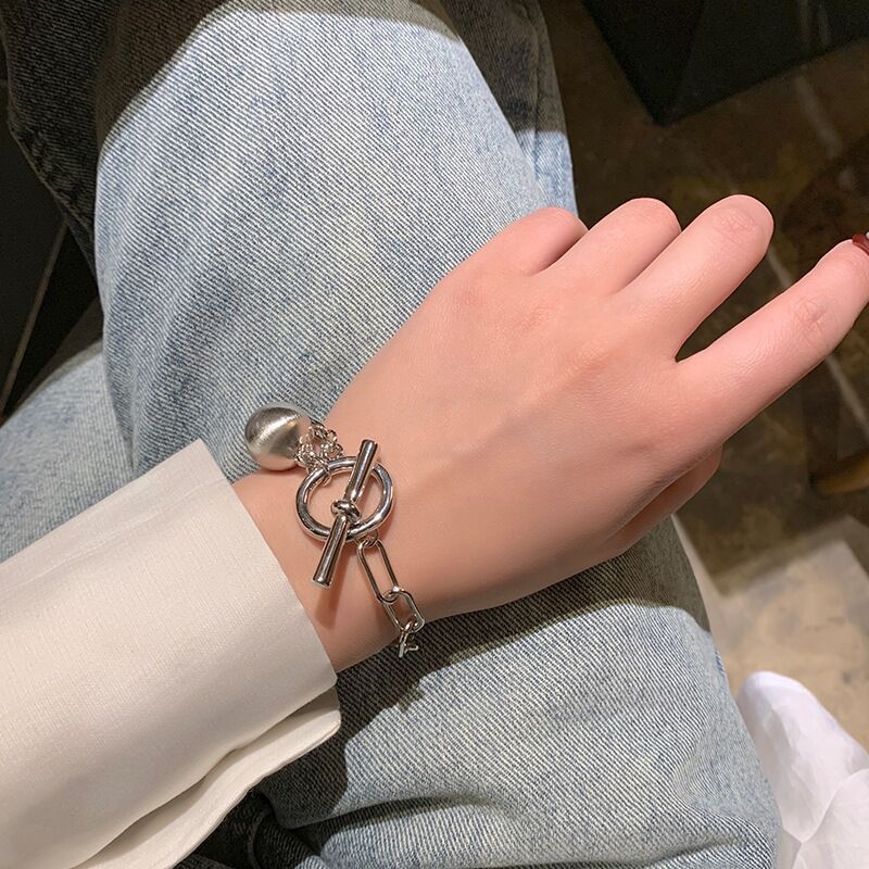 Минималистичный браслет в европейском и американском стиле с уникальным дизайном, металлический браслет с шариками для женщин