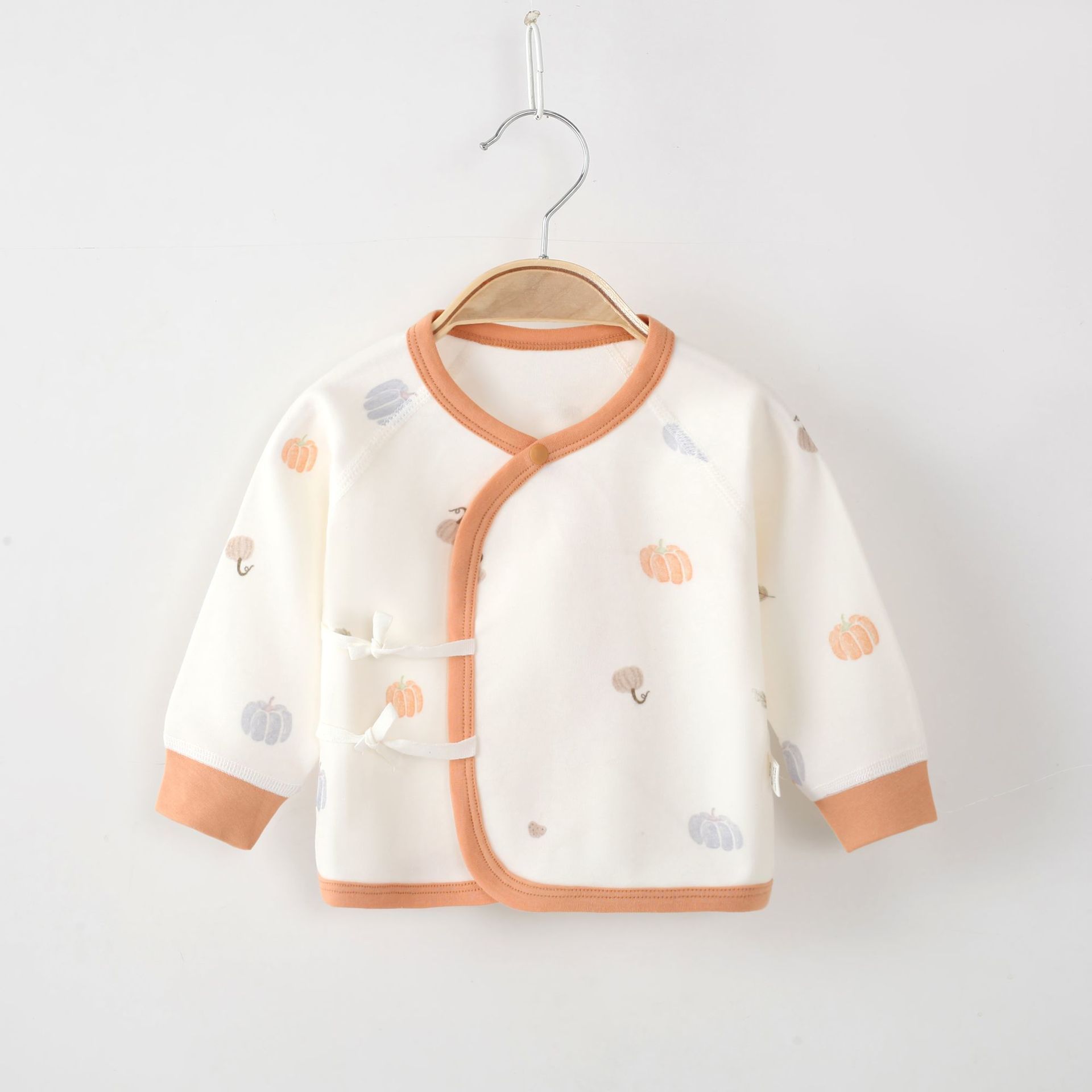 Одежда для новорожденных верх монашеская одежда из чистого хлопка новорожденная осенняя одежда весенне-осенняя одежда для детей в возрасте полного месяца базовое нижнее белье