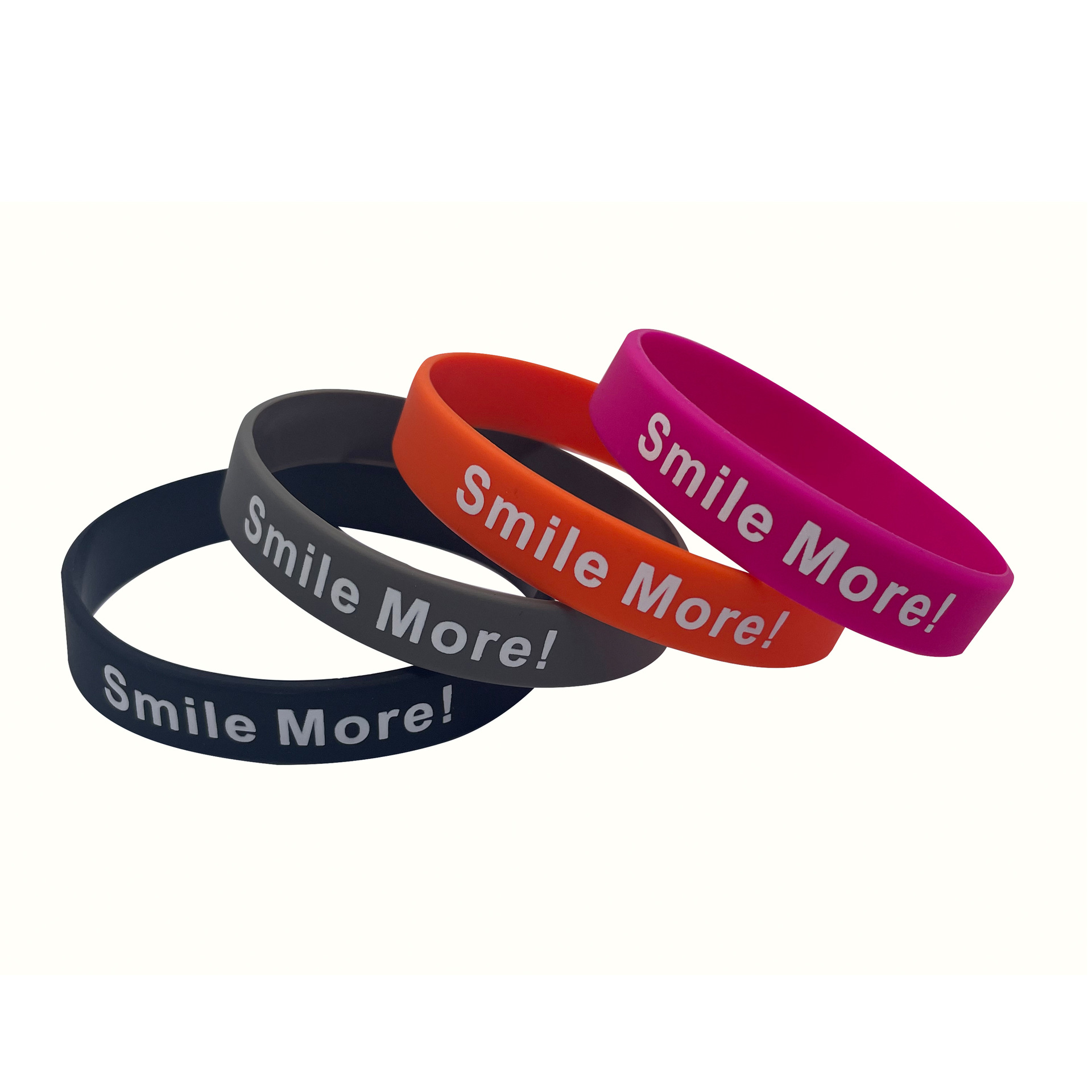 Nude silicone bracelet custom concave-convex printing logo lettering wrist strap color rubber sports bracelet