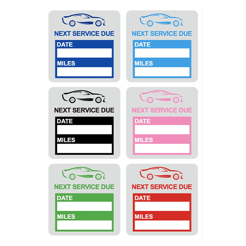 Наклейка для истечения срока службы 2*2 дюйма, легко снимаемая наклейка для замены масла, наклейка на лобовое стекло