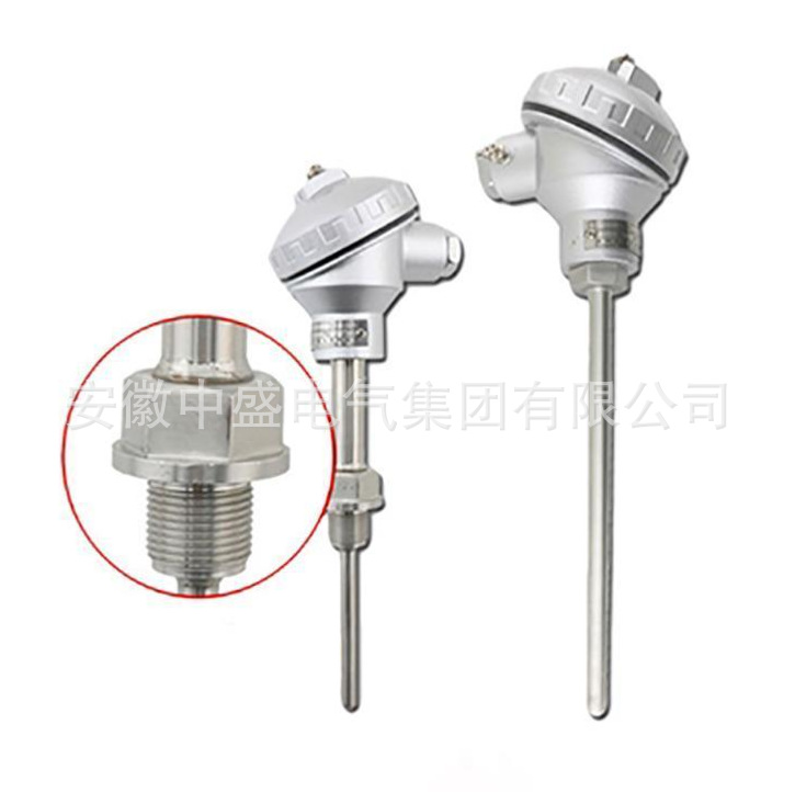 Wear-Resistant Thermal Resistance Wzpn2-230K-B Pt100 M27*2 Plug-In Depth 380mm Double Core Wear-Resistant