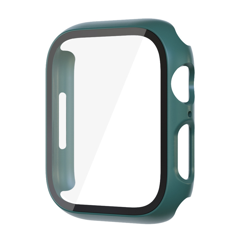 Suitable for iwatch7/8 protective shell Apple watch one-piece shell hard pc tempered glass shell anti-fall and dust-proof shell