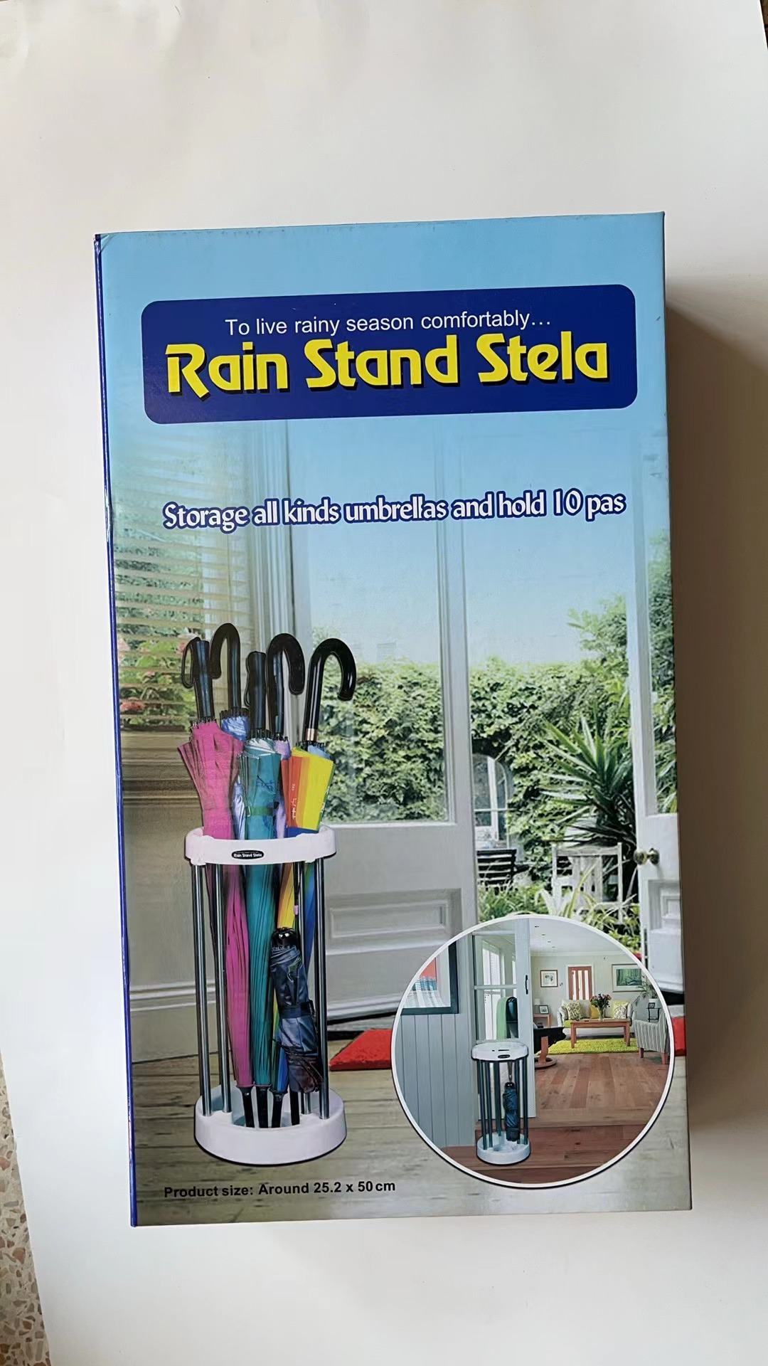 Factory a generation of multi-bit draining umbrella rack portable stainless steel rain gear storage rack