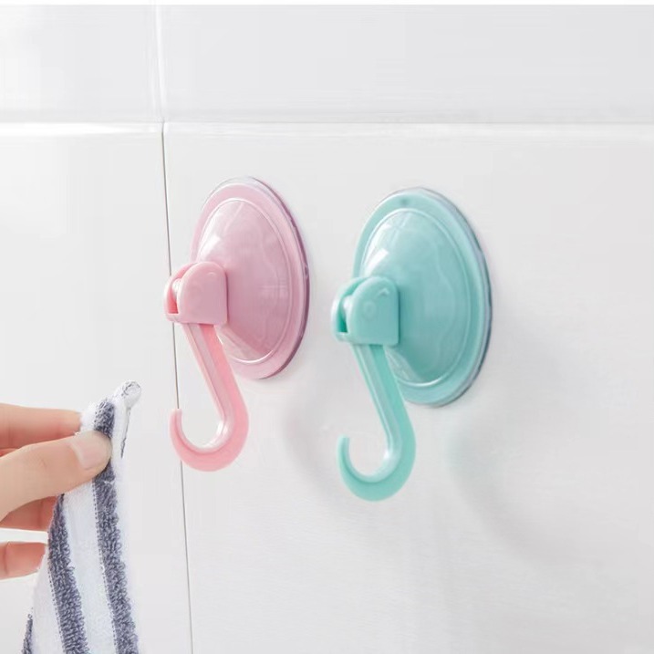 Bathroom strong vacuum suction cup hook kitchen door wall-mounted glass wall-mounted punch-free load-bearing sticky hook