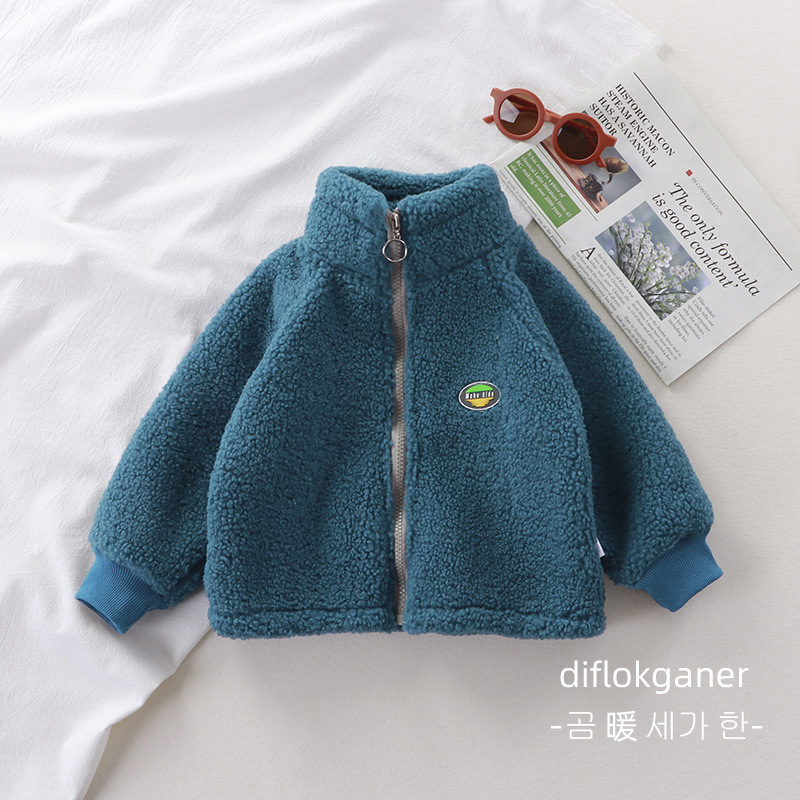 Children's Lambswool Coat Plus Velvet Coat for Men and Women, the Same Style for Autumn and Winter New Baby