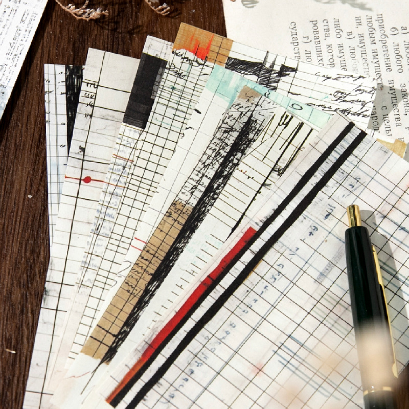 Yanji Material Notes Chaos Prologue Series Retro Daily Life Handbook DIY Base 40 Sheets in 6 Styles