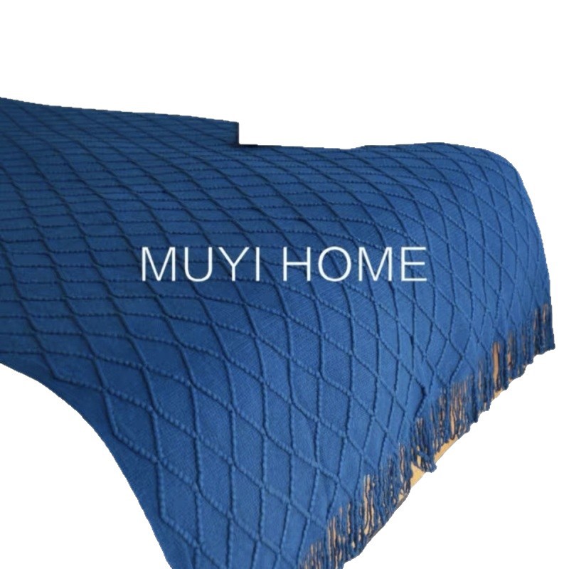 Bed Flag Bed End Towel Homestay Luxury Hotel Hotel Bed Cover Household New Chinese Model Room Solid Color Bed Towel