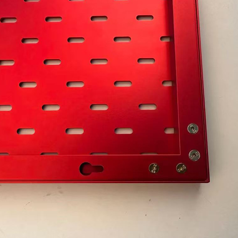 Customized Long Oval Hole Wall-Mounted Pegboard Storage Rack, Oval Hole Perforated Board, Wall Storage Board, Hardware Tool Hanging Board