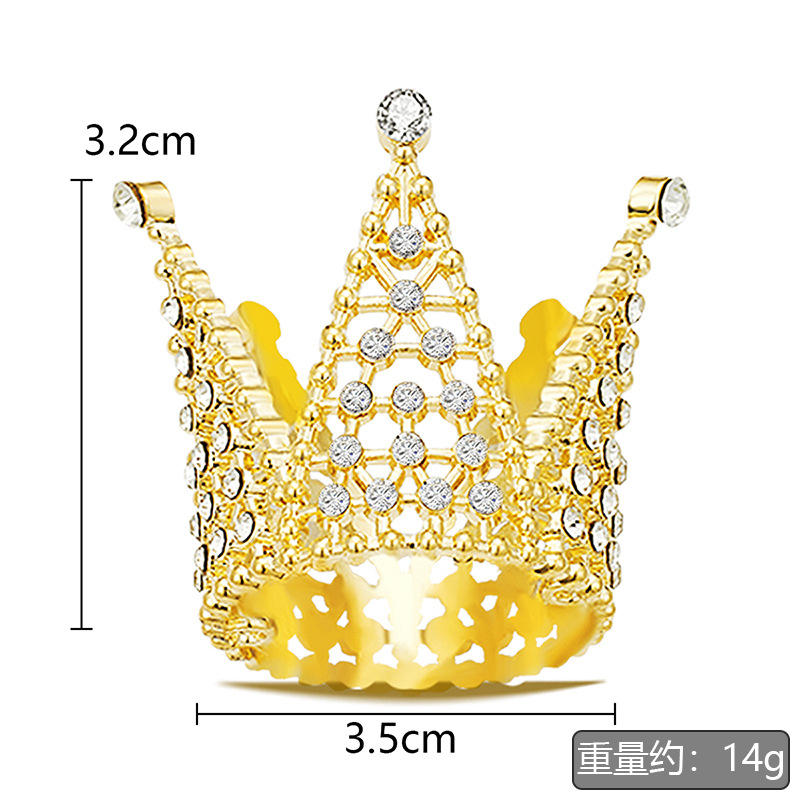 Exquisite alloy small crown flower wrapping material decoration children's catwalk headdress birthday ornaments little thumb crown