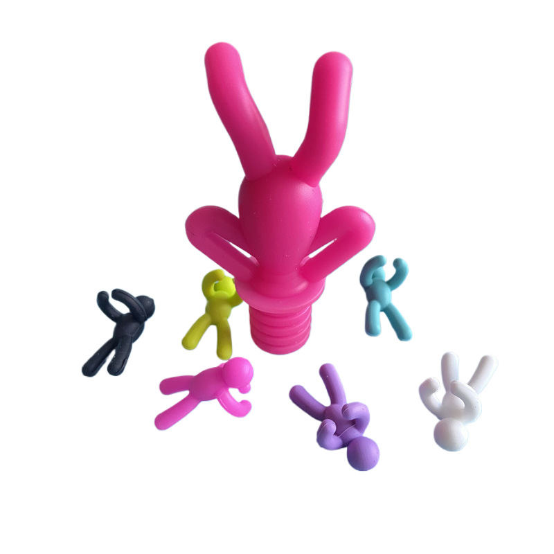 Silicone Wine Glass Clip Drink Cup Label Humanoid Marker Hotel Party Supplies