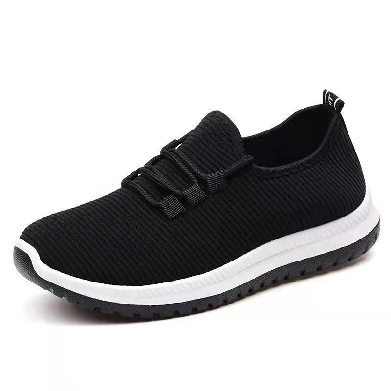 Middle-aged and elderly walking shoes men's and women's leisure comfortable non-slip wear-resistant soft bottom mom and dad running old Beijing cloth shoes