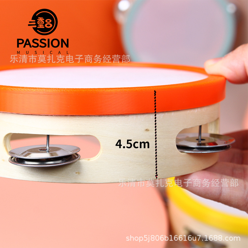 Children's Fun Hand Clapping Tambourine 3-6 Years Old Clapping Drum Rattle Educational Early Education Enlightenment Percussion Instrument Baby Toy