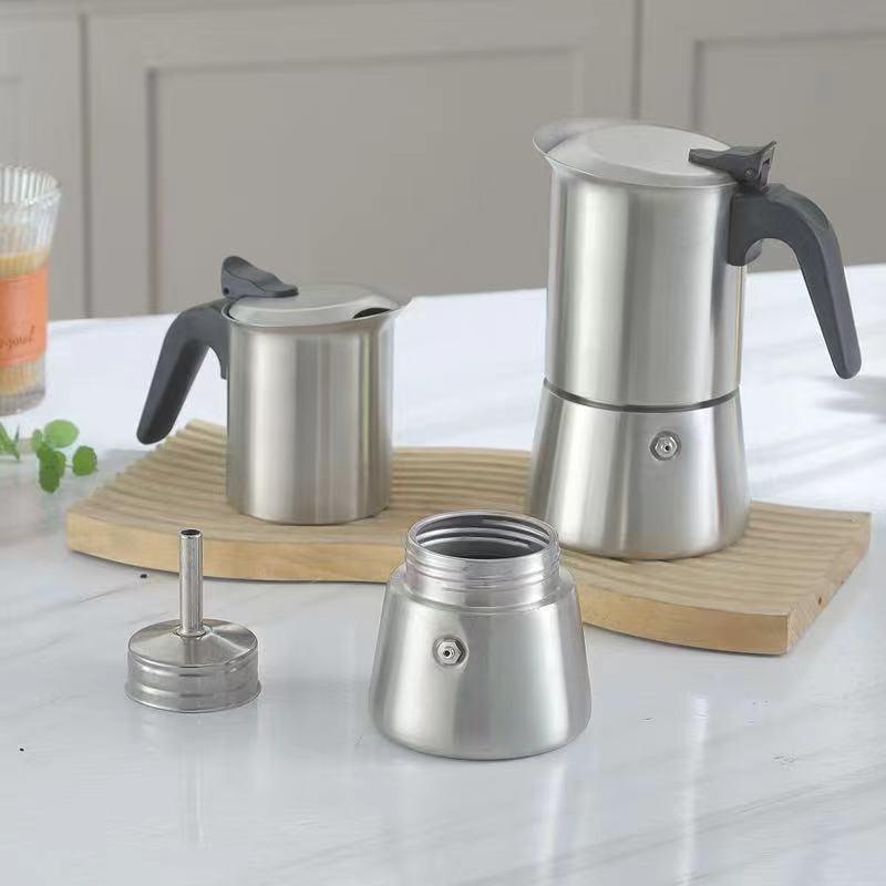 304 Double-Valve Moka Pot Coffee Pot Coffee Utensils Hand-Brewed Coffee Brewed Coffee Homemade Coffee Self-Brewed Coffee
